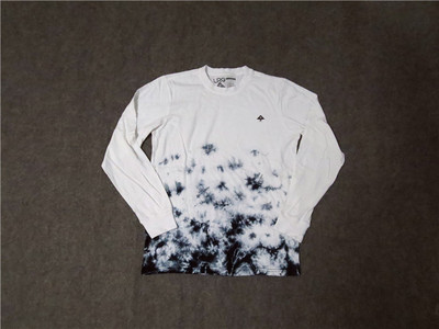 嘻哈扎染拼色街舞滑板长袖T恤