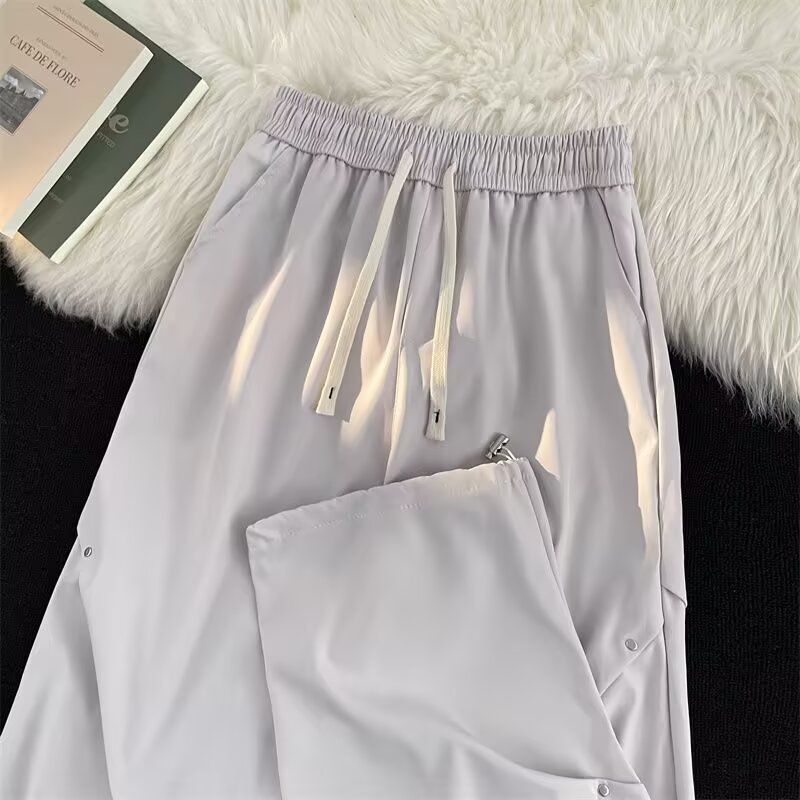 美式登山大口袋冲锋裤男生潮牌直筒休闲伞兵工装百搭宽松运动长裤