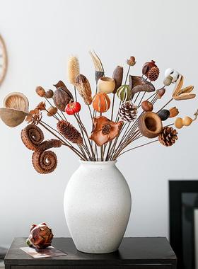 创意天然植物干花组合套装小众插花花材复古装饰摆件进口果实种子