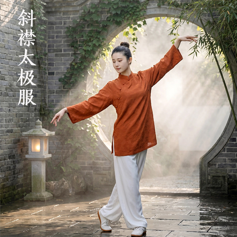 武唐记新中式斜襟棉麻太极服女