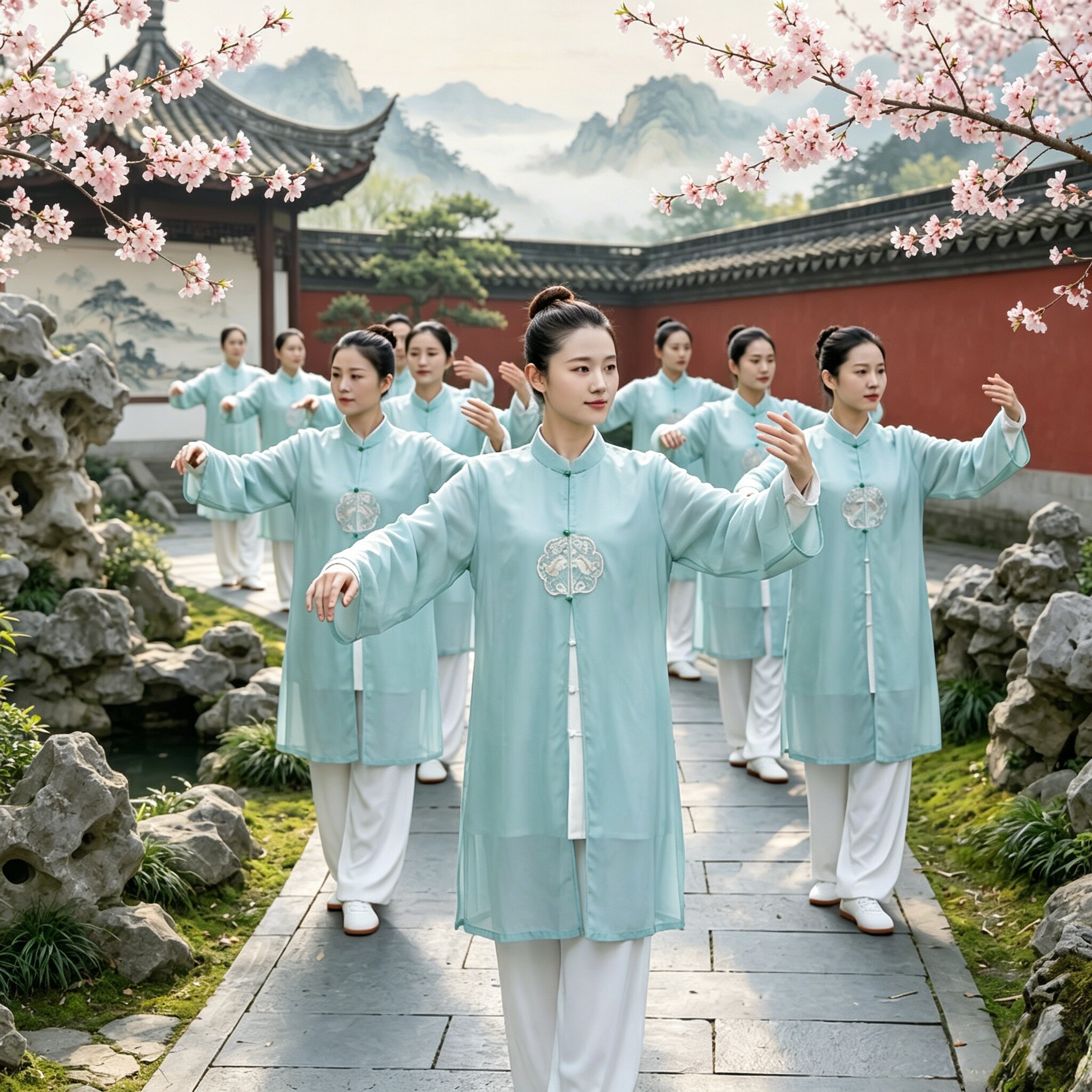 武唐记女式高端太极服女款夏季薄太极服男款春夏练功服套装三件套