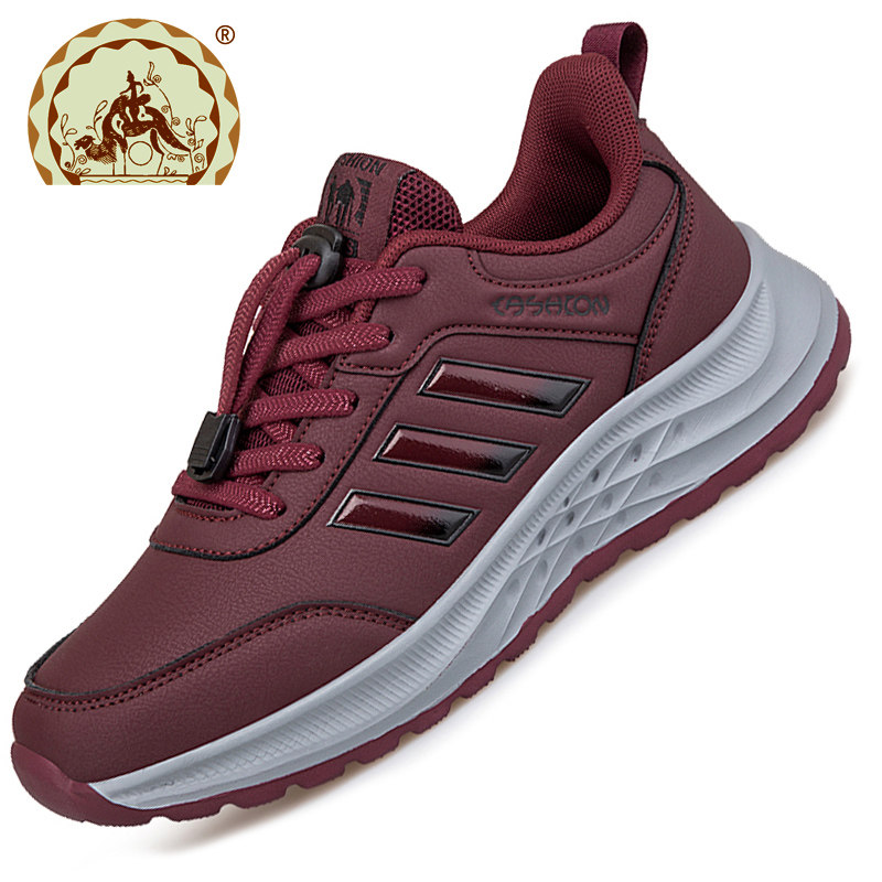 户外女鞋徒步登山健步鞋春秋软底舒适老人鞋轻便中老年妈妈运动鞋