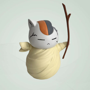 迷你猫咪二次元手办摆件夏目友人帐猫咪老师动漫手办模型车载可爱