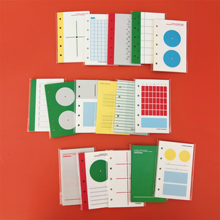 A7打孔内页 活页替芯Freezing原创方块可爱 好计划单图