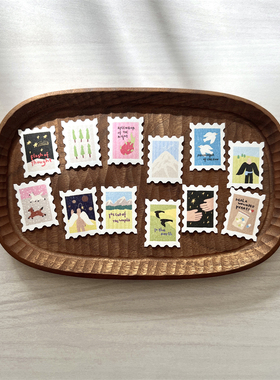 【一路向北】【邮票贴纸】Freezing原创手帐贴纸少女手账可爱女孩