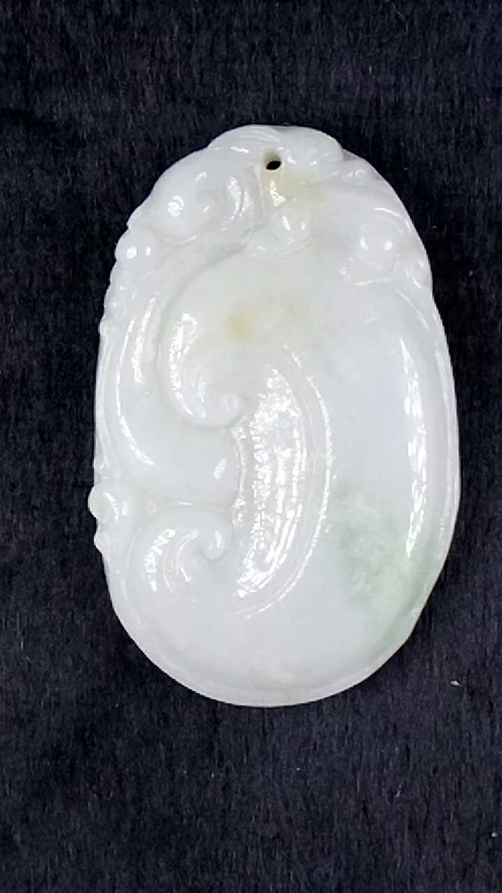 翡翠如意吊坠缅甸玉硬玉配挂绳A货无裂全新