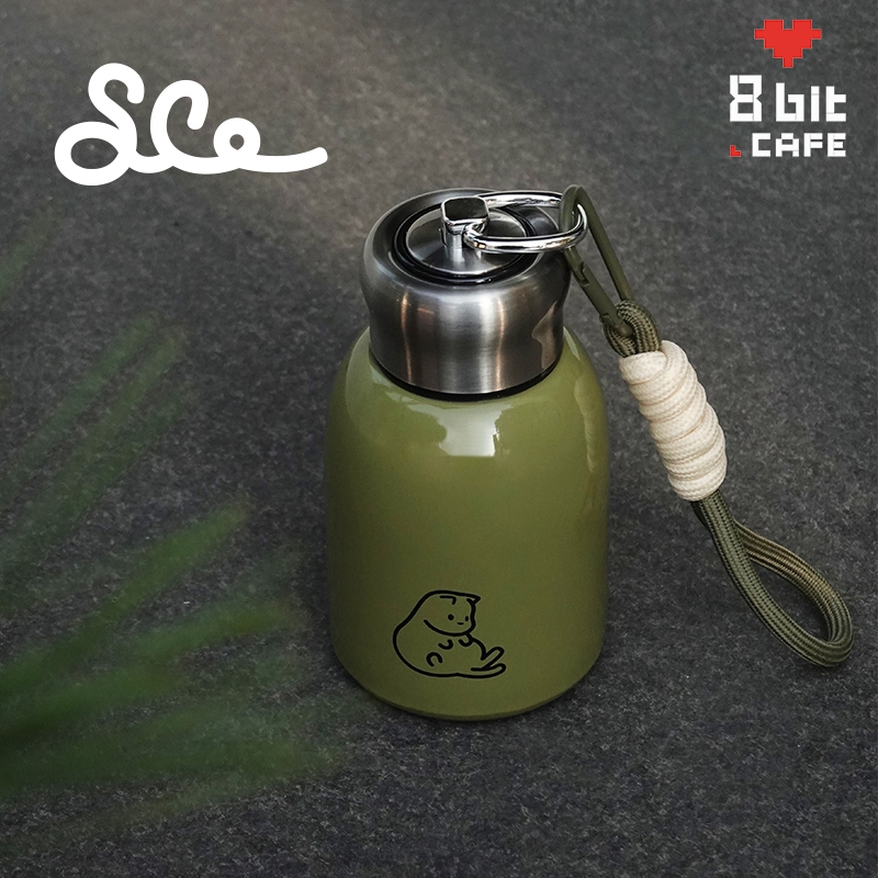 素生家居 原创丝滑猫小胖丁保温水杯女儿童随行杯不锈钢礼物kinto