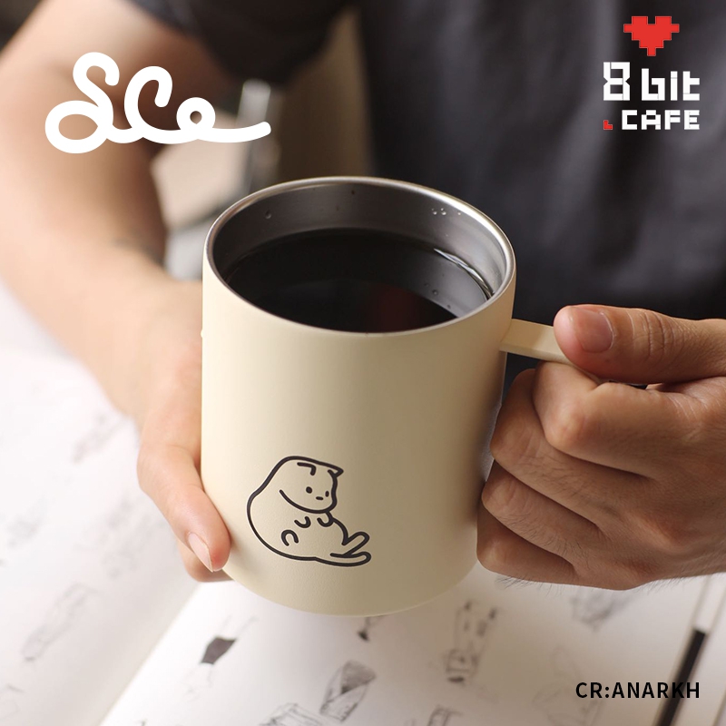 素生家居原创不锈钢带盖马克杯保温保冷水杯可爱女生咖啡生日礼物