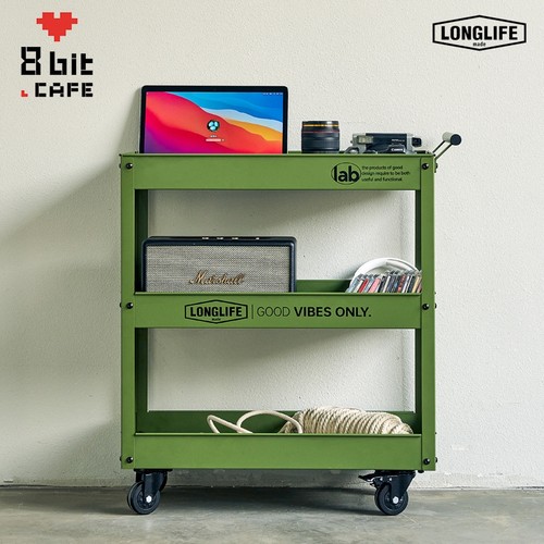 longlife小推车工业风轻奢收纳咖啡厅客厅绿植书本零食移动置物架