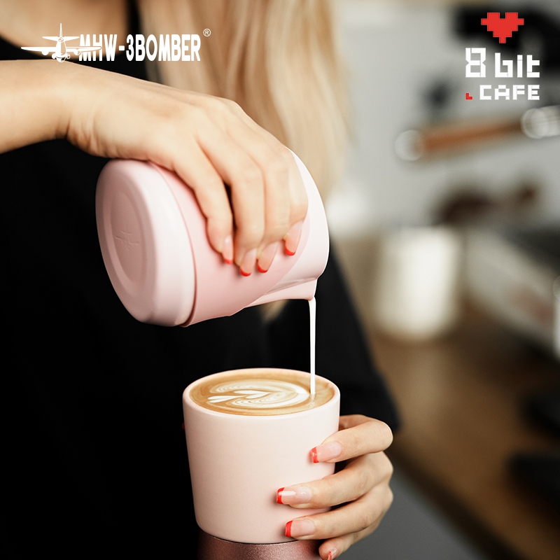 MHW-3BOMBER轰炸机GT无柄拉花缸 咖啡拉花杯 专业打奶泡杯带刻度