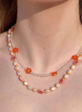 欧洲小众原创琉璃手链淡水珍珠