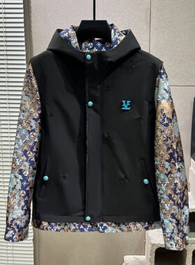 欧货AN&LV/岸绿春秋季新款时尚夹克男装欧洲站潮牌迷彩印花青年修