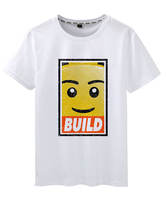 Creative and fun LEGO Friday face-dyed printed short-sleeved T-shirts for men and women, couple outfits thumbnail 7