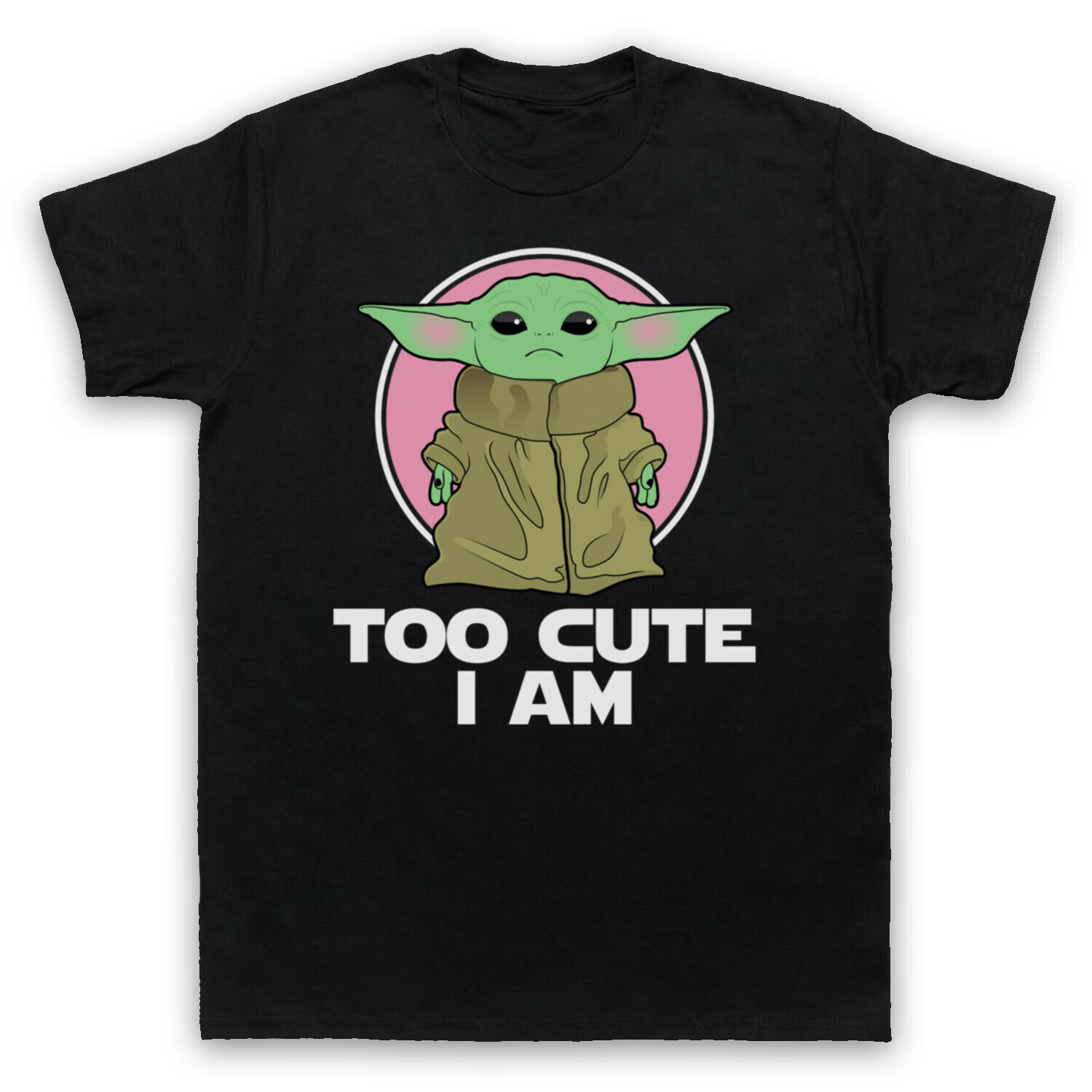 STAR WARS星球大战BABY YODA 尤达宝宝 TOO CUTE I AM可爱卡通T恤