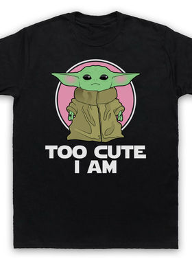 STAR WARS星球大战BABY YODA 尤达宝宝 TOO CUTE I AM可爱卡通T恤