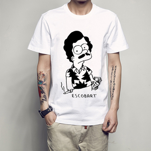 世界大富豪大毒枭Escobar 巴勃罗T恤 美剧毒枭印花T恤衫 欧码爆款