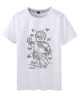 Creative and fun LEGO Friday face-dyed printed short-sleeved T-shirts for men and women, couple outfits thumbnail 3