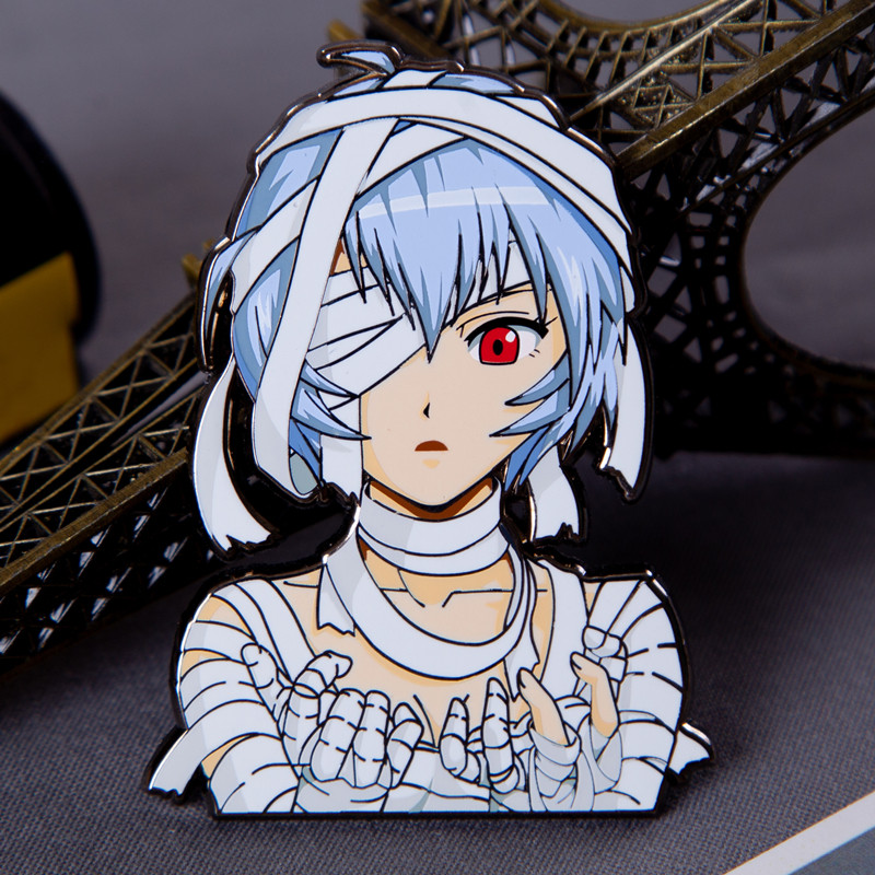 fanaticpins原创设计新福音战士eva绫波丽金属徽章胸针明日香饰品