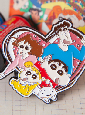 Fanaticpins 蜡笔小新卡通动漫金属徽章胸针日系书包衣服配饰别针