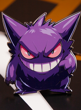 宝可梦耿鬼胸针神奇宝贝金属徽章徽章别针书包配饰品魔术贴冰箱贴