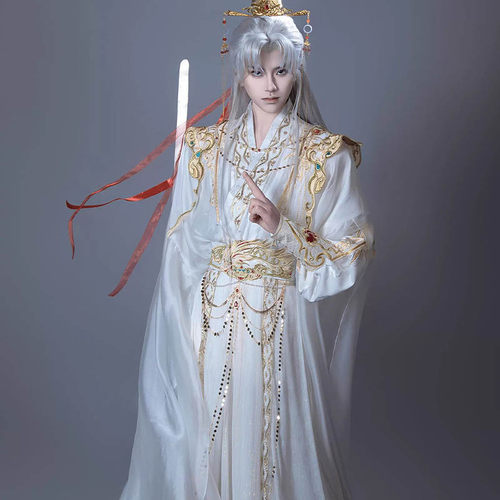 汉服男女新款交领古国风华丽日常白色劲装cosp服角色刺绣侠客套装