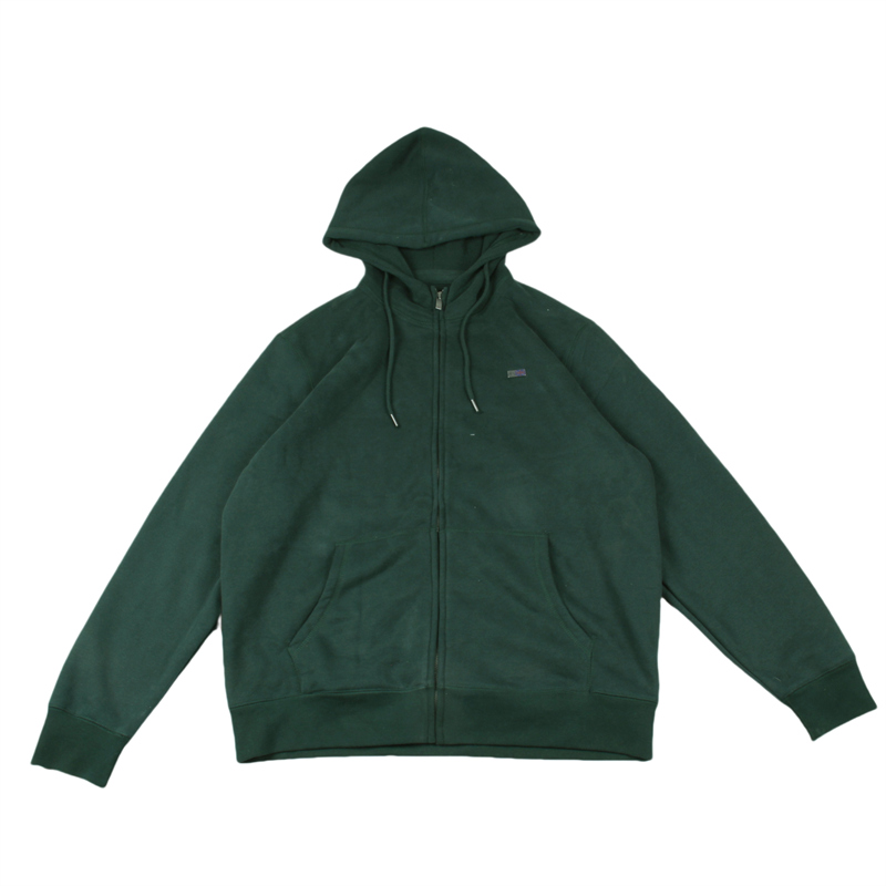 【好看】加绒宽松拉链衫！欧美简约风格连帽卫衣 外贸男宽松外套