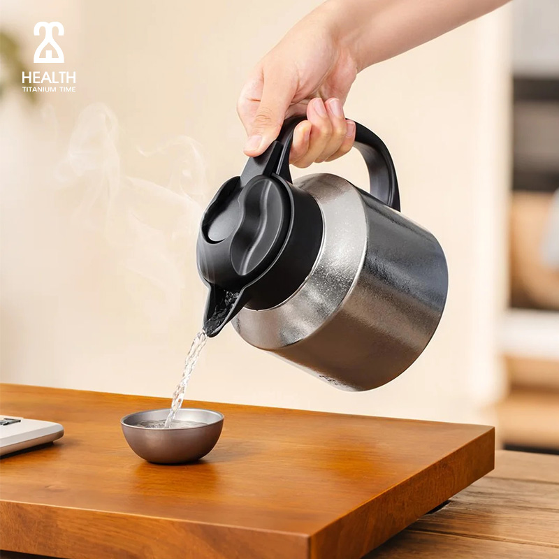 铠斯钛时代纯钛焖茶壶家用保温壶闷壶大容量闷茶壶养生白茶闷泡壶
