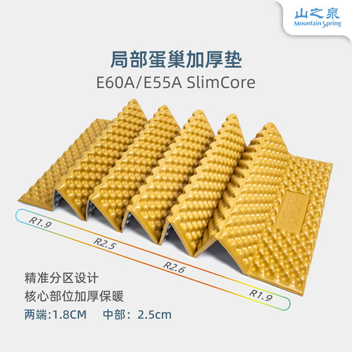 山之泉E60A升级蛋巢垫加厚帐篷防潮垫户外便携折叠坐垫防湿地垫子