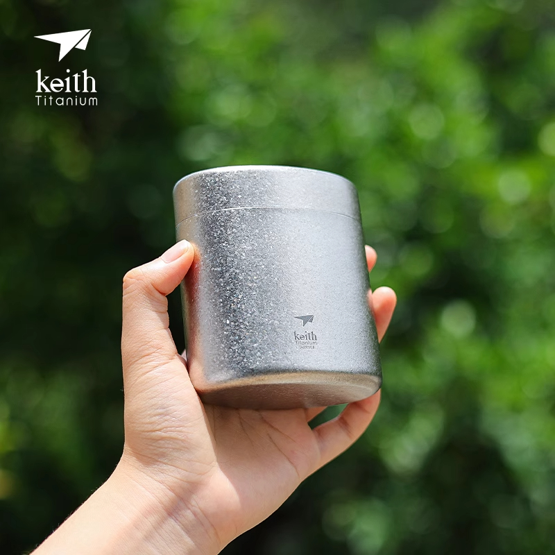keith铠斯纯钛茶叶罐储茶罐咖啡豆罐户外露营旅游便携迷你储藏罐