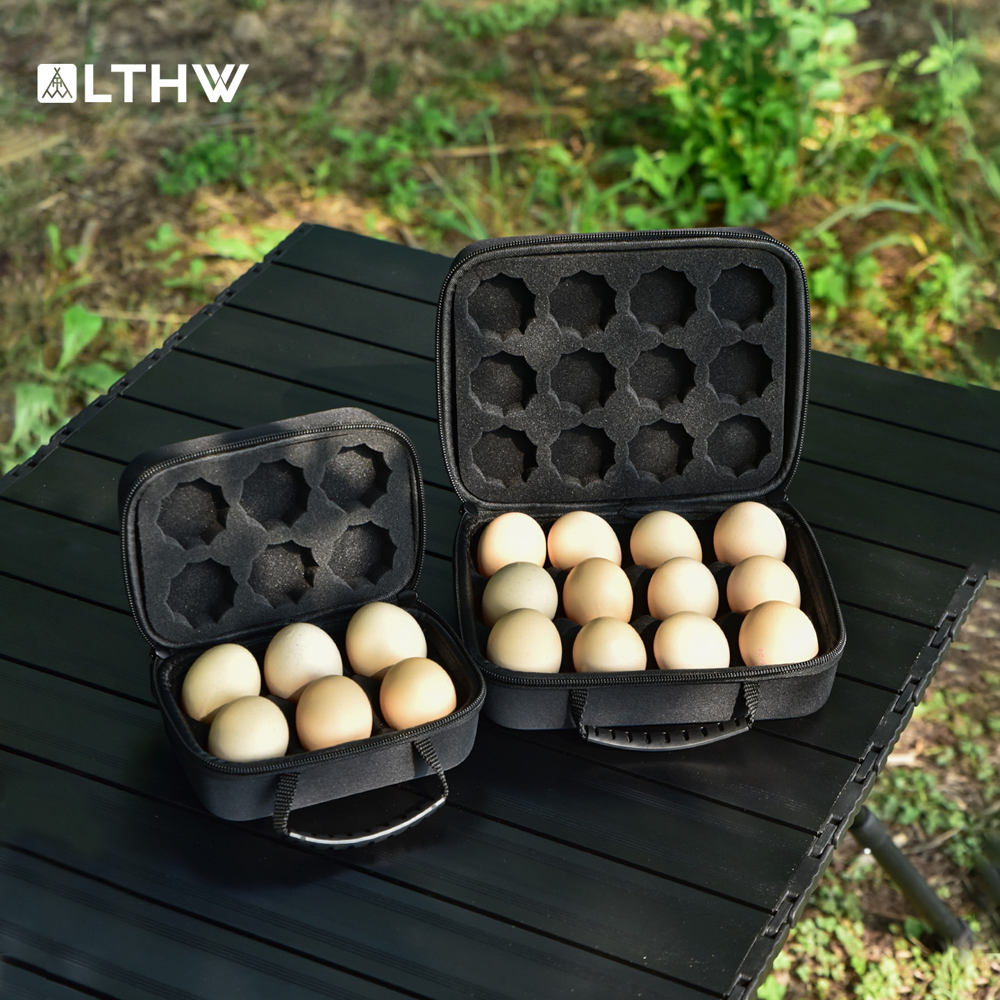 LTHW旅腾蛋盒户外装鸡蛋收纳盒防震便携露营鸡蛋托防碎EVA保护盒