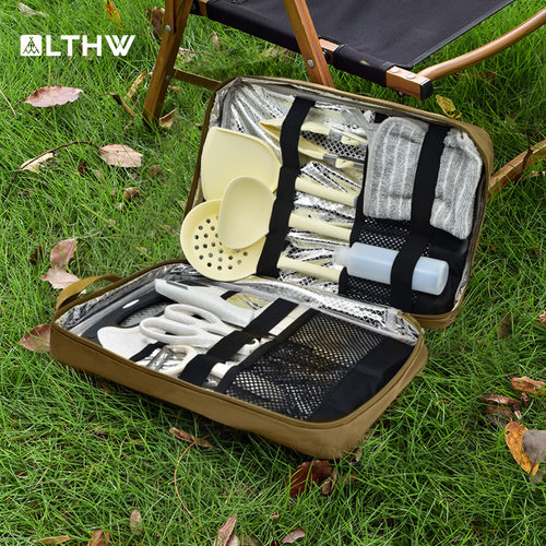 LTHW旅腾户外野营炊具刀具便携厨具收纳包露营自驾游锅铲菜板套装