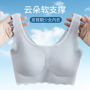 发育期女学生初中高中学生裹胸内衣薄款大胸显小固定背心女童文胸