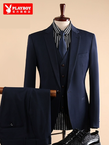 Playboy, костюм, осенний комплект для отдыха, свадебное платье, 3 предмета, облегающий крой