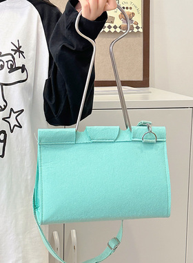 燕尾夹子包长尾夹手提包金属文具夹单肩包上班通勤包斜挎包托特包