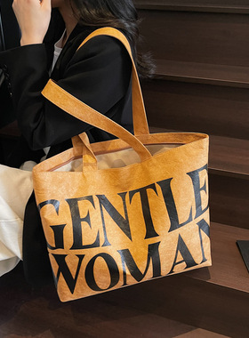 泰国Gentle Woman字母包包女2025新款杜邦纸休闲托特包防水单肩包
