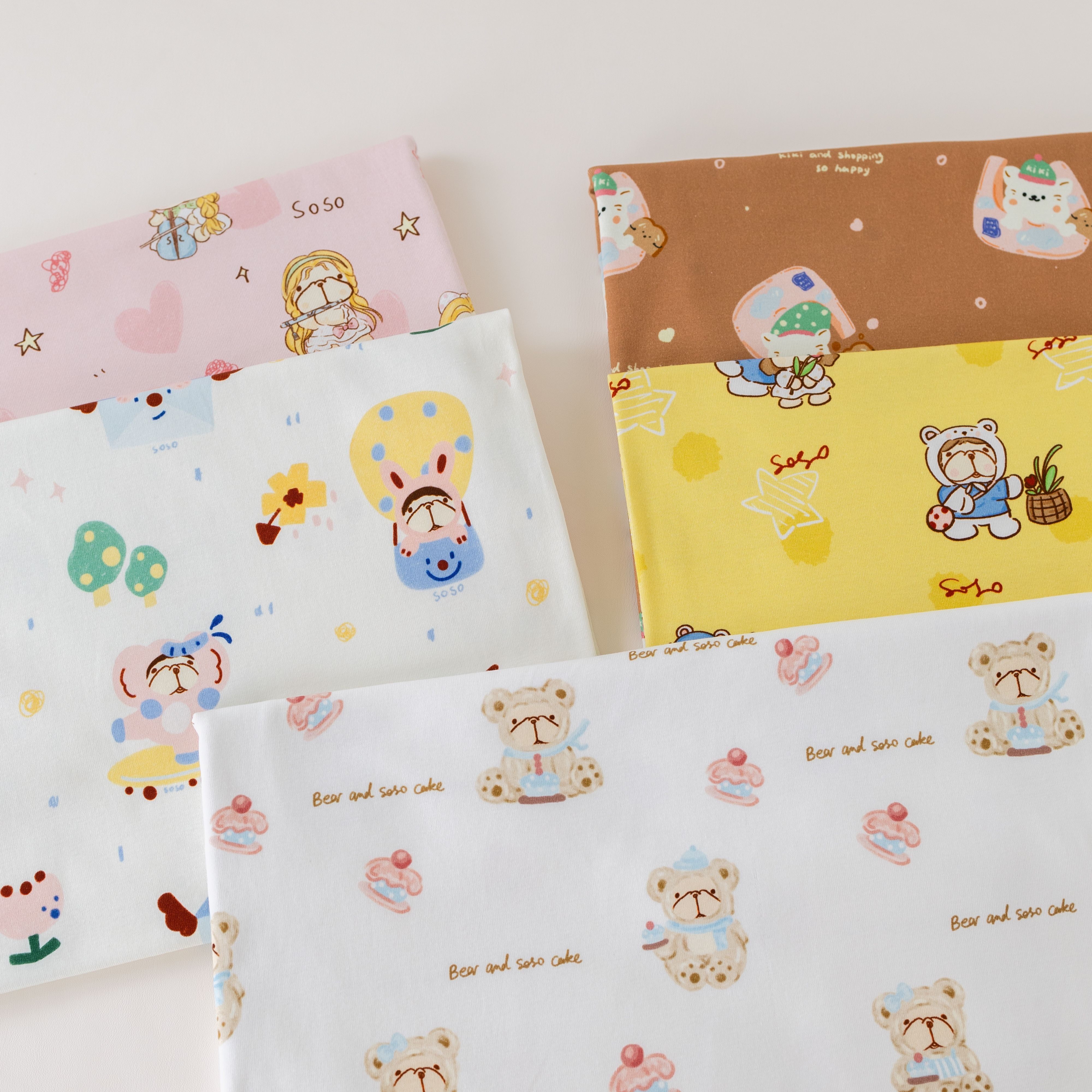 清仓2 BooBoo 卡通纯棉高弹拉架1:1细螺纹针织布T恤打底衫布料,纺织面料/辅料/配套,罗纹布,淘宝优惠券,粉丝福利购,淘宝优惠卷