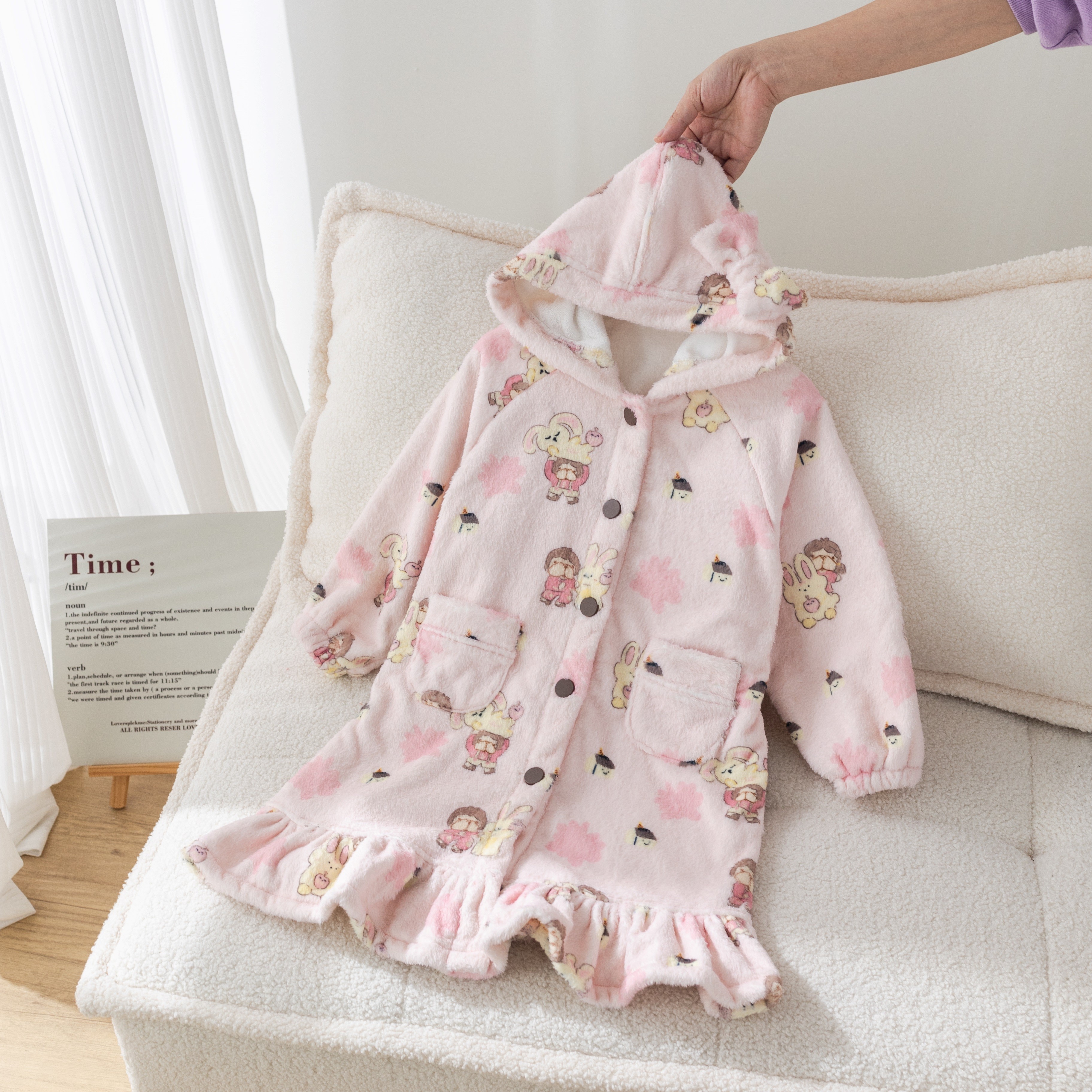 BooBoo布布儿童法兰绒睡袍纸样27秋冬家居服手工牛皮纸服装纸样