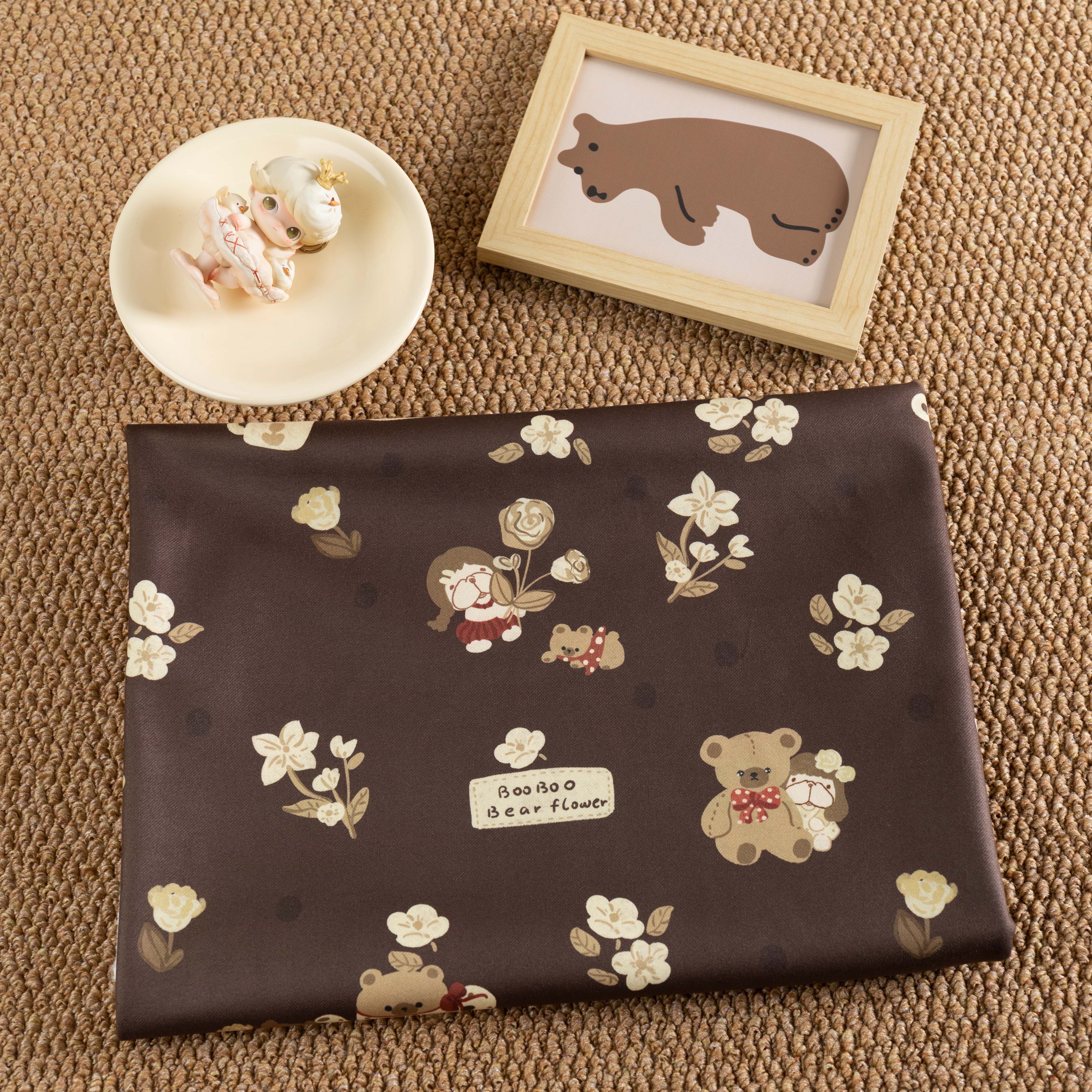 BooBoo布布 秋冬加厚 磨毛羊绒毛呢布料高级大衣服装卡通呢子面料