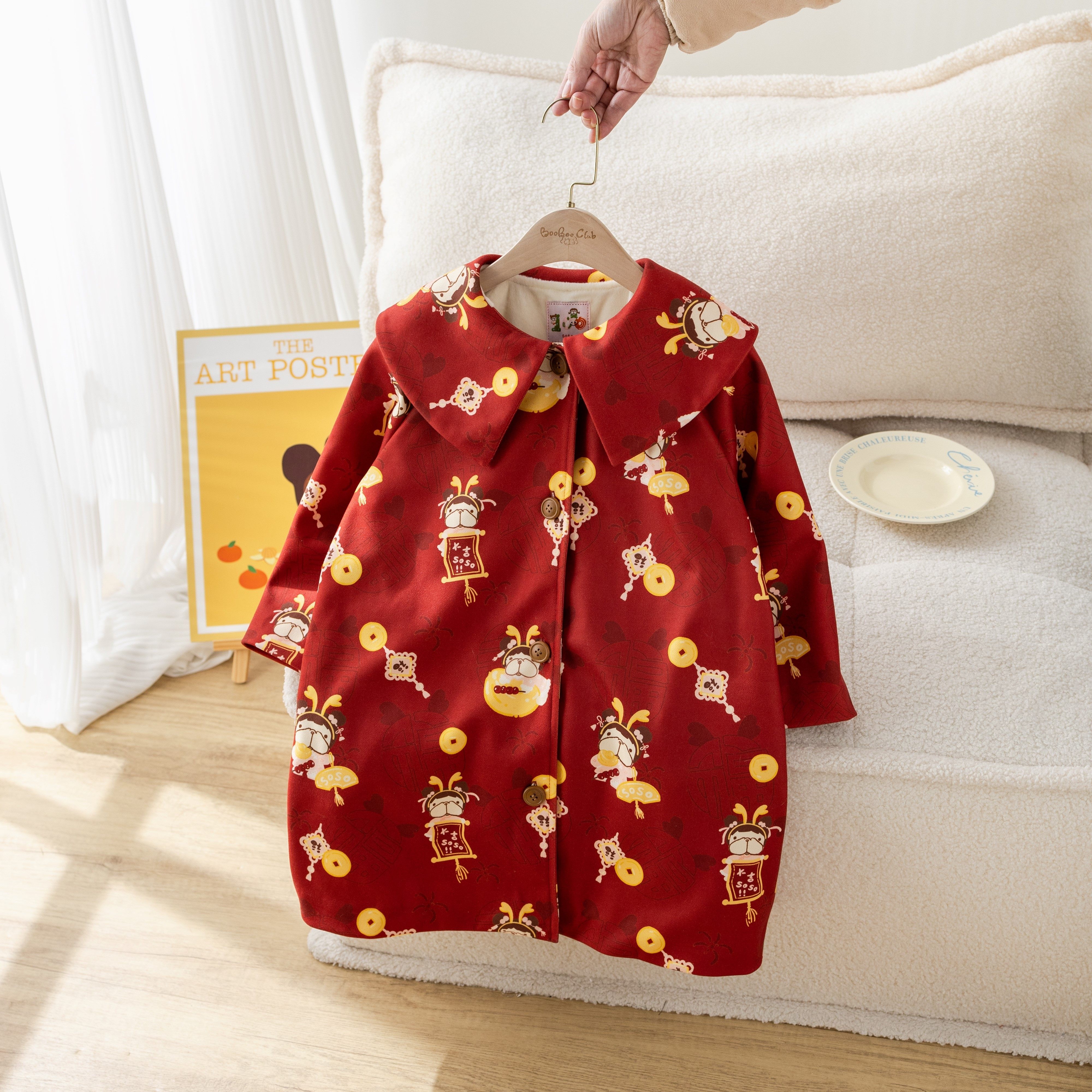 BooBoo布布儿童秋冬外套大衣纸样131DIY手工打版服装纸样牛皮纸