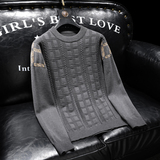 冬季2026男装毛衣圆领羊毛衫加厚针织衫毛织衫23502p135，男装针织衫/毛衣，电商D222