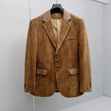 2026新款春秋季小西装拼皮料男韩版四季便西装潮流23699p180，男装西服，电商D222