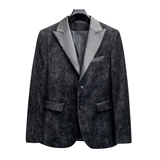 2026新款春秋季小西装拼皮料男韩版四季便西装潮流26708p185，男装西服，电商D222