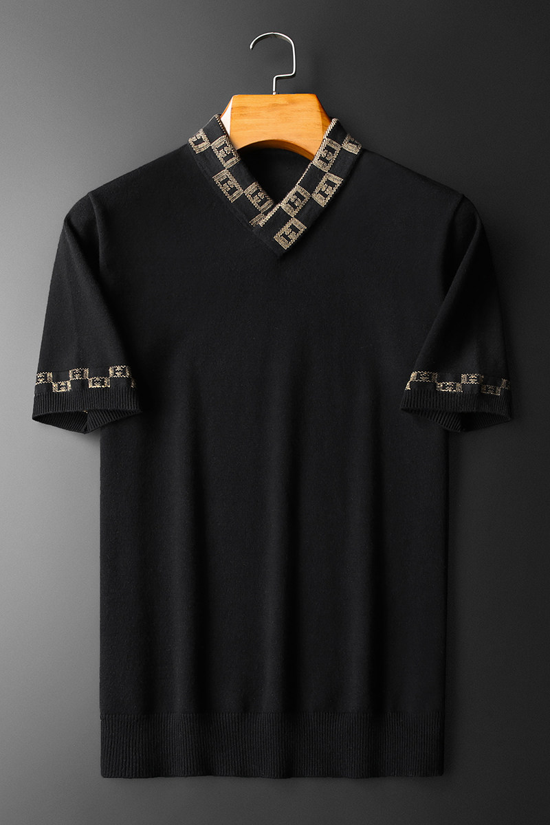 森林猎人男装羊毛短袖羊毛衫针织衫V领毛衣打底02319p130全年货,男装针织衫/毛衣,电商D222