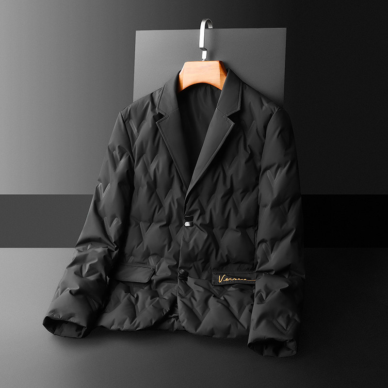 森林猎人新款西装男装90%白鸭绒羽绒服冬装轻薄外套5517p245,男装羽绒服,电商D222