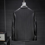 2026男装皮衣时尚百搭黑色拉链皮夹克2338p170，男装皮衣，电商D222