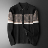 2025秋冬男开衫加厚拉链毛衣羊毛衫针织衫格子大货2530p145，男装针织衫/毛衣，电商D222