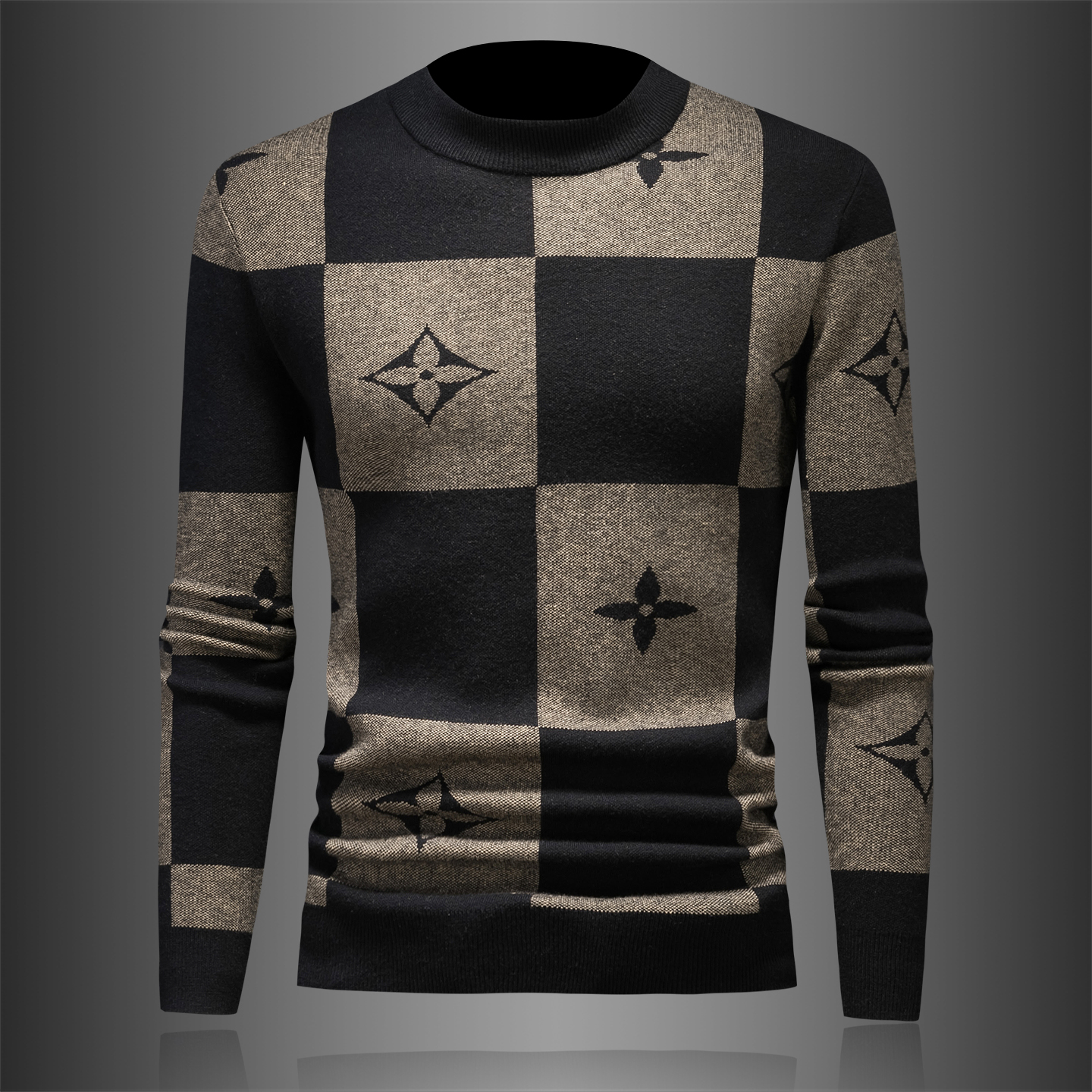 森林猎人2025冬季男羊毛半高领羊毛衫厚针织衫毛衣25969p135，男装针织衫/毛衣，电商D222
