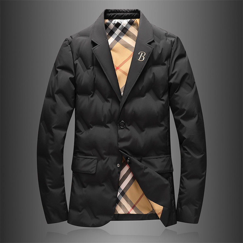 森林猎人新款西装男装90%白鸭绒羽绒服冬装外套5616p245，男装羽绒服，电商D222