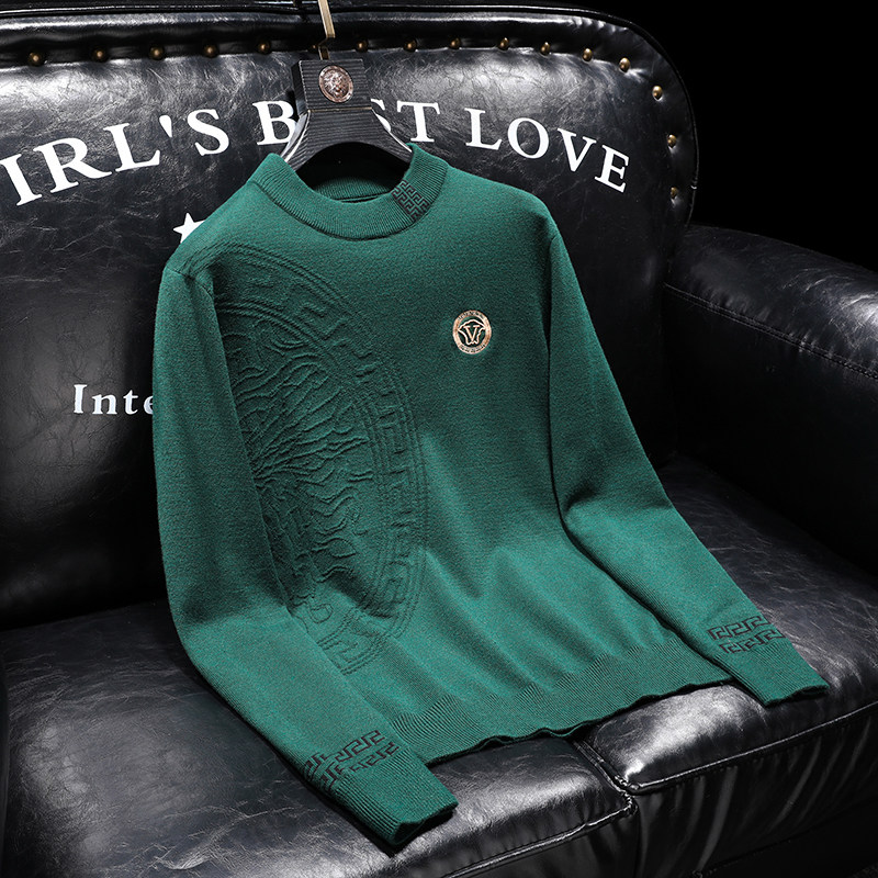 森林猎人2025毛衣男半高领羊毛衫半加厚针织衫打底衫8785p135，男装针织衫/毛衣，电商D222