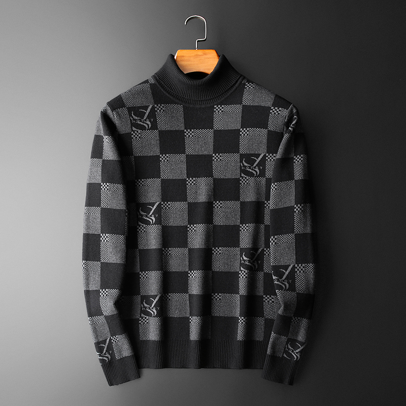 冬装2025高翻领羊毛衫男加厚毛衣针织衫毛织衫2202p135，男装针织衫/毛衣，电商D222